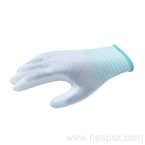 Hespax Anti Static Black Nylon PU Esd Gloves